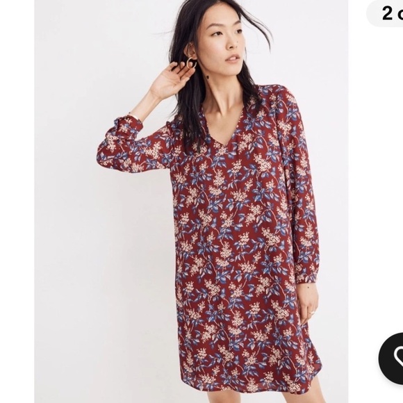 Madewell Button-Back Dress in Antique Floral - Picture 1 of 9